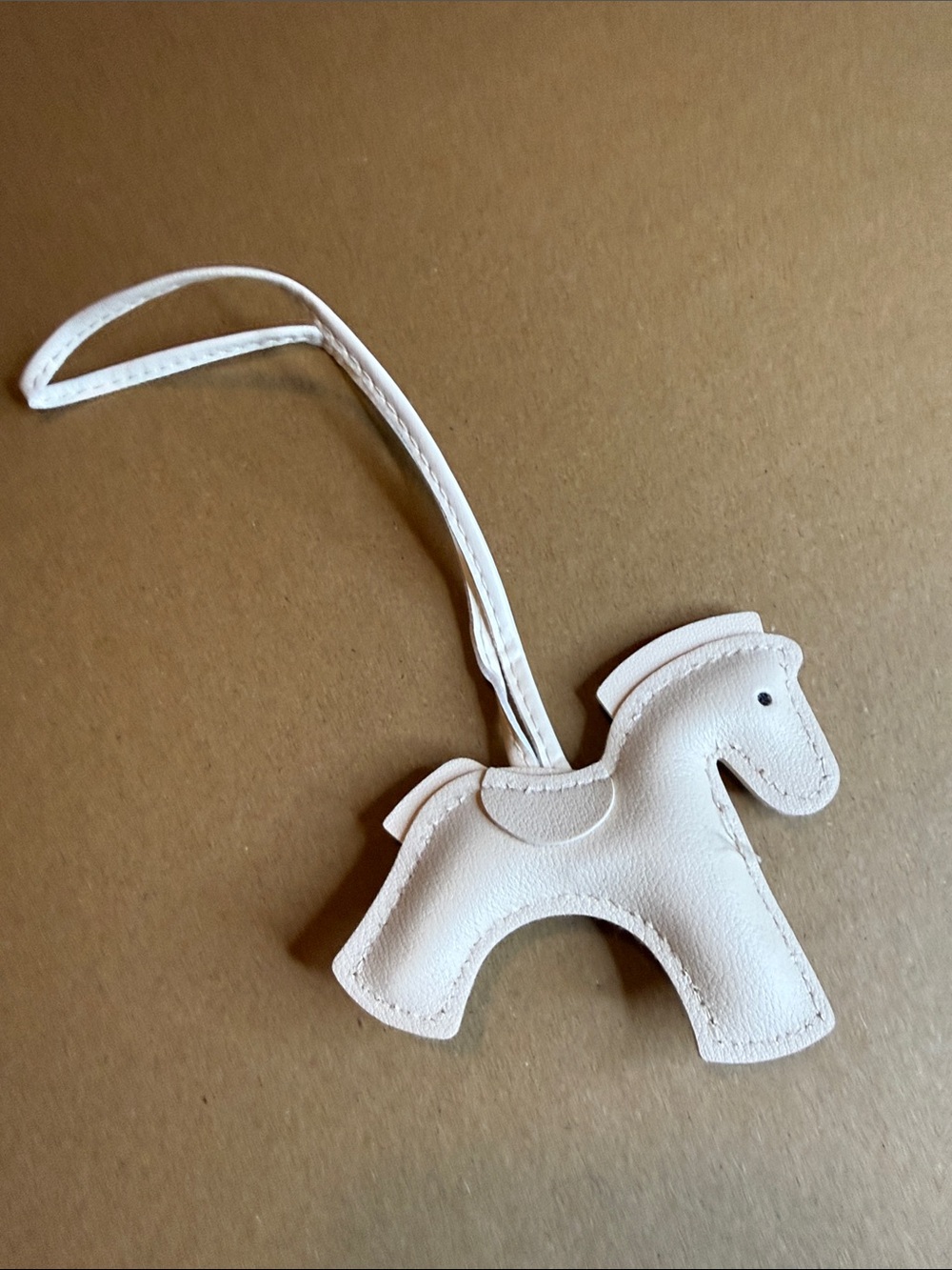 Ivory Cream Horse Bag Purse Tote Charm
